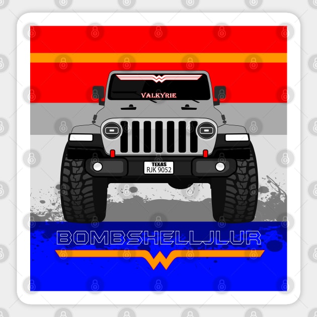 Wonderwoman Jeep Sticker by sojeepgirl